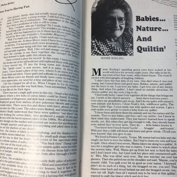 Quilters Newsletter Magazine Special 15th Anniversary Issue 1984 Tips Patterns - Picture 6 of 8